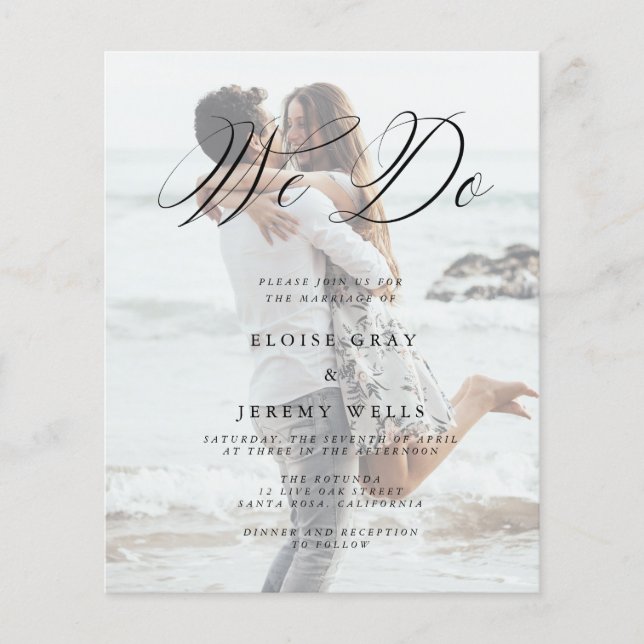 Budget Wedding Invitation  Flyer (Front)