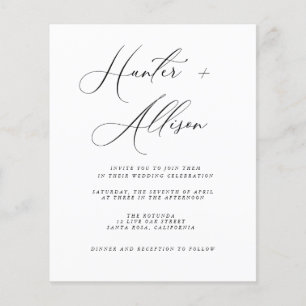 Budget Wedding Invitation  Flyer