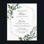 Budget Wedding Invitation  Flyer<br><div class="desc">This modern wedding card has a warm, minimalist design. The front features a lively script text above your first names and date. On the back, we've set the background as transparent, so that the colour of the paper will serve as the base colour. You can choose a colour for the...</div>