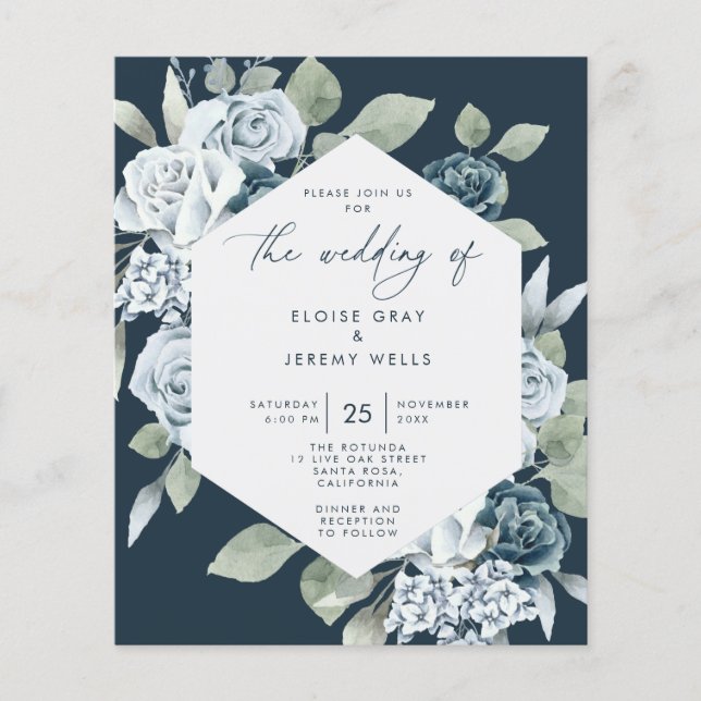 Budget Wedding Invitation |  Flyer (Front)