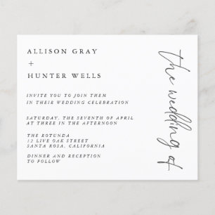 Budget Wedding Invitation Flyer