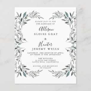 Budget Wedding Invitation Flyer