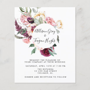 Budget Wedding Invitation   Laural Flyer