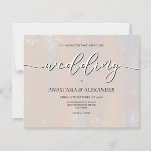 Budget Wedding Invitation. Paper Sheet