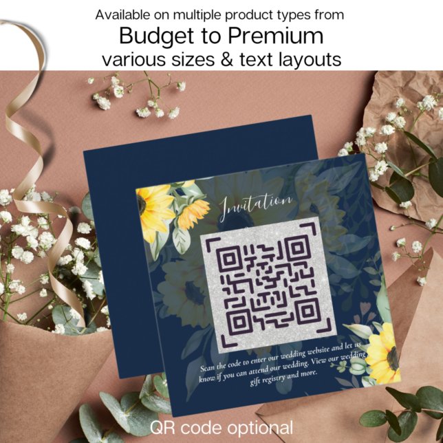 Budget Wedding Invitation RSVP Details QR Code (Creator Uploaded)