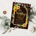 Budget Wedding Invitation Rustic Sunflowers Lace Flyer<br><div class="desc">Congratulations on your engagement! We wish you a lifetime filled with happiness and joy. This modern and elegant wedding design is just one of the many design themes available in this store, created to fit your needs and budget. You can edit the template fields from this page or access Zazzle's...</div>