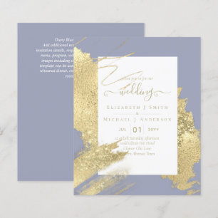 BUDGET WEDDING INVITATIONS  Gold Glitter Foil Look