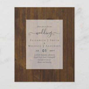 BUDGET WEDDING INVITATIONS - Minimalist Script Flyer