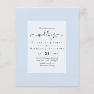 BUDGET WEDDING INVITATIONS - Minimalist Script Flyer