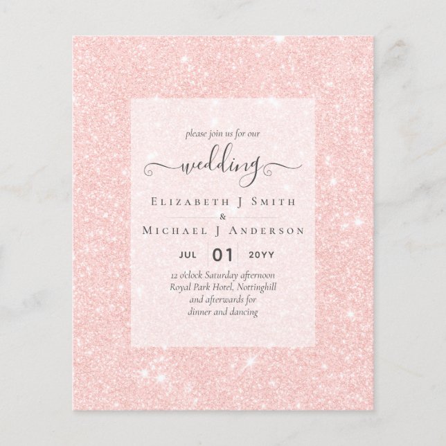 BUDGET WEDDING INVITATIONS - Minimalist Script Flyer (Front)