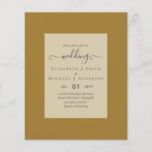 BUDGET WEDDING INVITATIONS - Minimalist Script Flyer