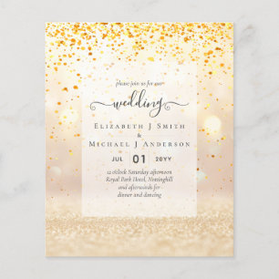 BUDGET WEDDING INVITATIONS - Minimalist Script Flyer