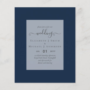 BUDGET WEDDING INVITATIONS - Minimalist Script Flyer
