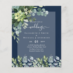 BUDGET WEDDING INVITATIONS SAVE DATES - GREENERY FLYER