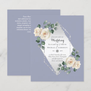 BUDGET WEDDING Invitations - White Roses