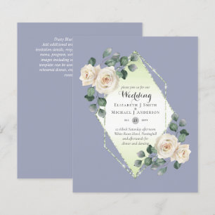 BUDGET WEDDING Invitations - White Roses