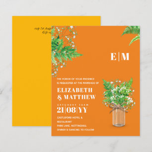 BUDGET Wedding Invite Fern Greenery Leaves