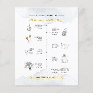 Budget Wedding Itinerary Welcome Watercolor