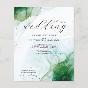 Budget Wedding Kelly Green  Alcohol Ink