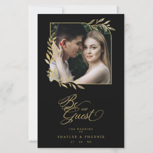 Budget Wedding Luxury Gold Branches Frame Photo