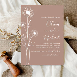 Budget Wedding Minimalist Botanical Floral