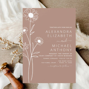 Budget Wedding Minimalist Botanical Floral Flyer