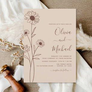 Budget Wedding Minimalist Botanical Floral Flyer