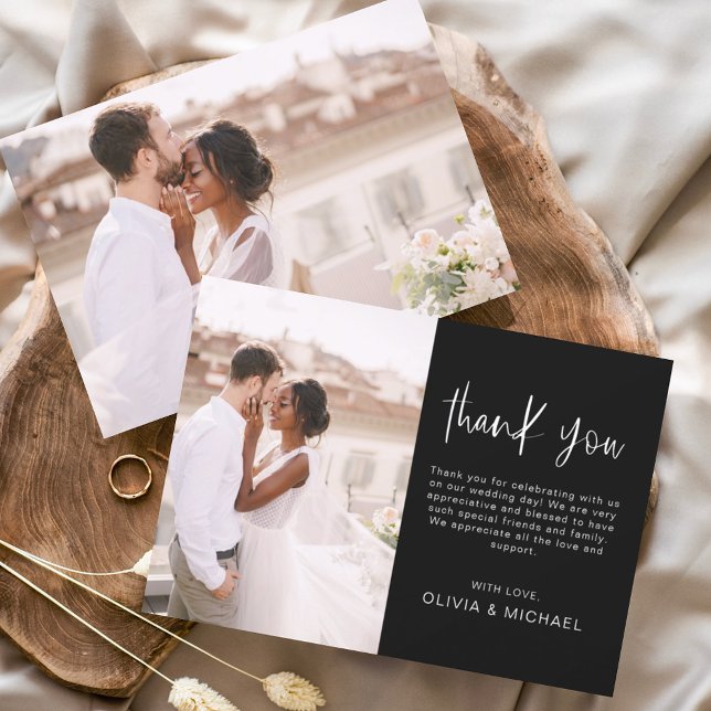 Budget Wedding Minimalist Photo Thank You Cards (Creator Uploaded)