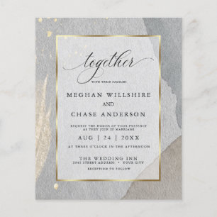 Budget Wedding Modern Brush Strokes on Stone
