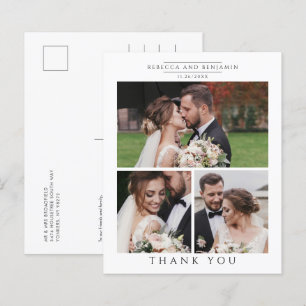 Budget Wedding Photo Collage Thank You Card