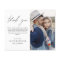 Budget Wedding Photo Minimalist Thank You Card