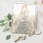 BUDGET Wedding Photo Overlay Invitation<br><div class="desc">⭐ Design by LeahG™ Founder of the Low Budget Wedding Network®. Congratulations on your engagement. 📌PIN this design to your wedding moodboard on Pinterest and enjoy your wedding planning journey. 🥰 Your friends and family will love this modern trendy elegant wedding item. It is one of many items in this...</div>