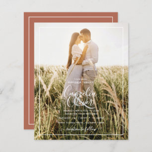 BUDGET Wedding Photo Overlay Invitation