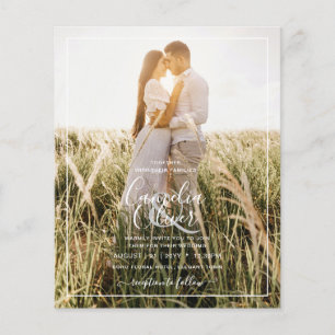 BUDGET Wedding Photo Overlay Invitation Flyer