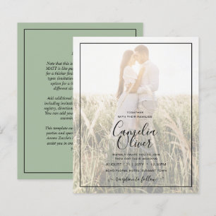 BUDGET Wedding PHOTO OVERLAY Sage Monochrome      
