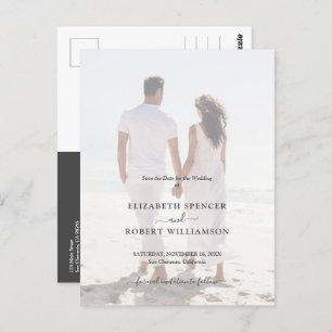 Budget Wedding Photo Save the Date Postcard