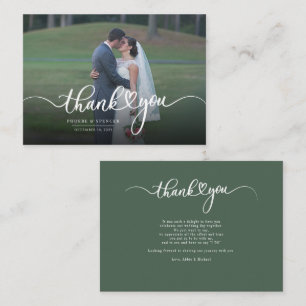 Budget Wedding Photo Script Thank You Card