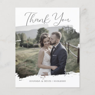 BUDGET Wedding Photo Thank You Card