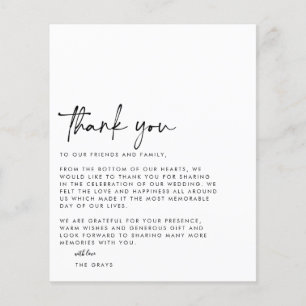 BUDGET Wedding Photo Thank You Card