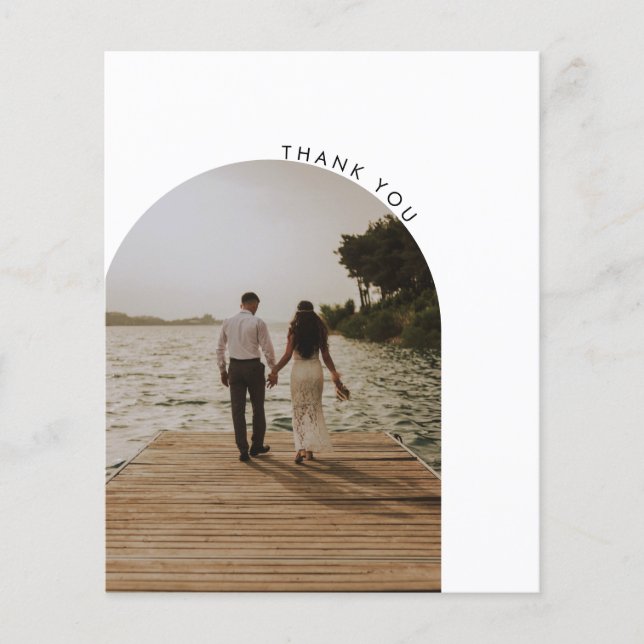 BUDGET Wedding Photo Thank You Card Flyer (Front)