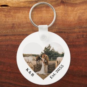 Budget Wedding Photo Thank You Favours Personalise Key Ring