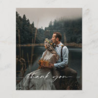 Budget Wedding Photo Thank you Postcard