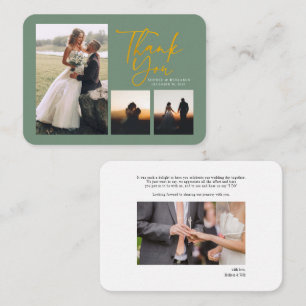 Budget Wedding Photos Hand-Lettered Thank You Card