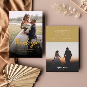 Budget Wedding Photos Script Thank You Card