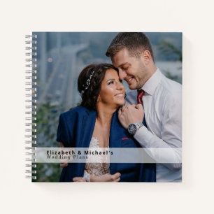 Budget Wedding Planner Personalised Trendy Modern Notebook