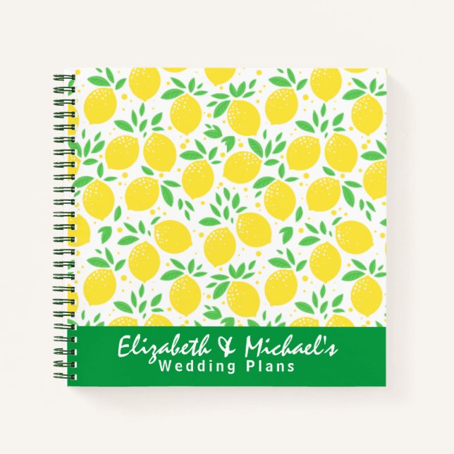 Budget Wedding Planner Personalised Trendy Modern Notebook (Front)