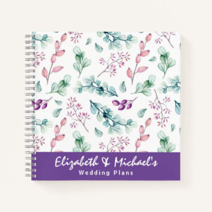 Budget Wedding Planner Personalised Trendy Modern Notebook