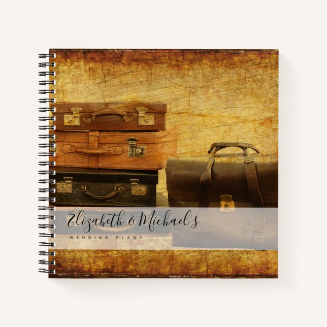 Budget Wedding Planner Personalised Trendy Modern Notebook (Front)