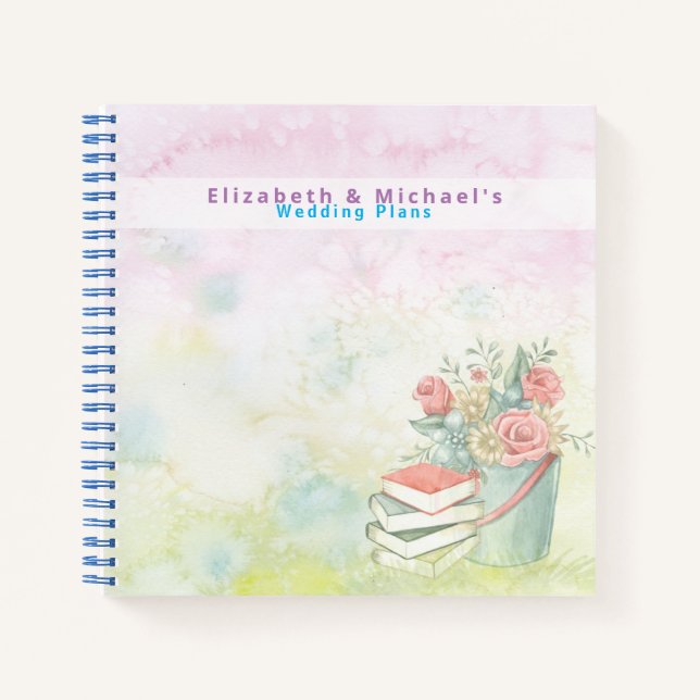 Budget Wedding Planner Personalised Trendy Modern Notebook (Front)