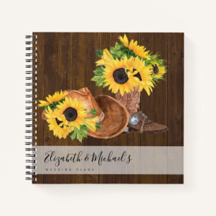 Budget Wedding Planner Personalised Trendy Modern Notebook